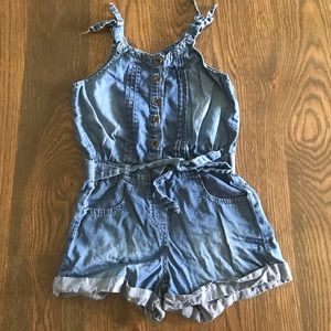 Girls Disney Chambray Romper